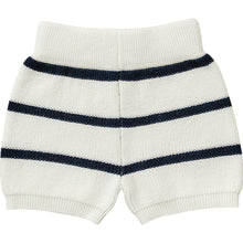 Load image into Gallery viewer, Navy Stripe Knit Shorts