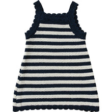 Load image into Gallery viewer, Navy Stripe Knit Tank Dress