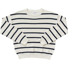 Load image into Gallery viewer, Navy Stripe Adult Knit Sweater