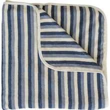 Load image into Gallery viewer, Blue Stripe Organic Cotton Beach Towel