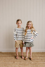 Load image into Gallery viewer, Navy Stripe Knit Sweater