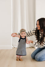 Load image into Gallery viewer, Navy Stripe Knit Tank Dress