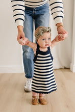 Load image into Gallery viewer, Navy Stripe Knit Tank Dress