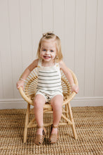 Load image into Gallery viewer, Sage Stripe Knit Bubble Romper