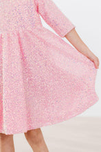 Load image into Gallery viewer, Bubblegum Pink Sequin Dress