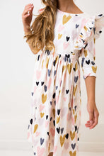 Load image into Gallery viewer, I Heart You Ruffle Twirl Dress