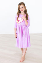 Load image into Gallery viewer, Bright Lilac Pocket Twirl Dress