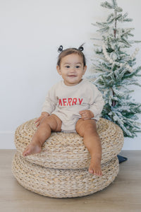 Merry Organic Cotton Sweatshirt Romper