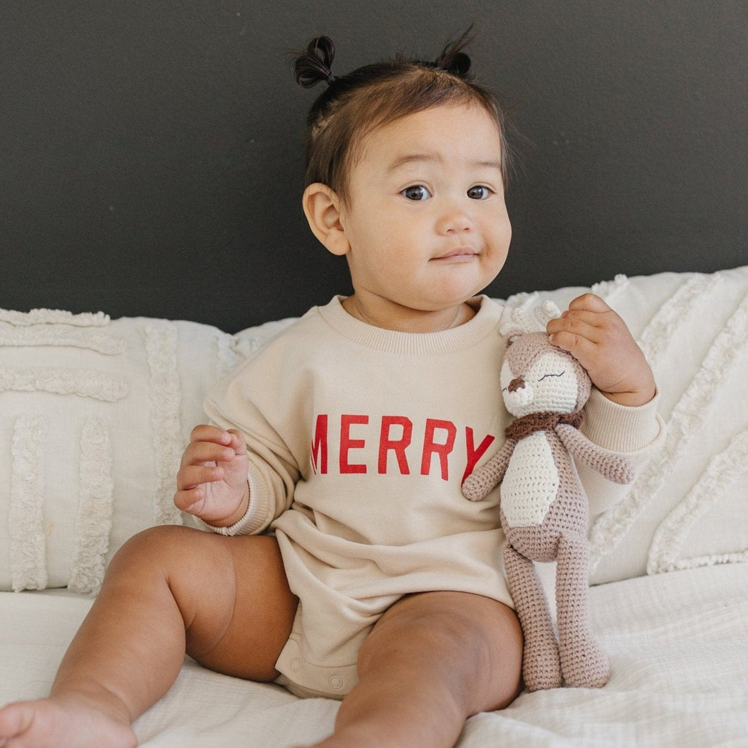 Merry Organic Cotton Sweatshirt Romper