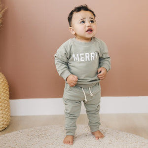 Merry Graphic Organic Cotton 2pc Jogger Set