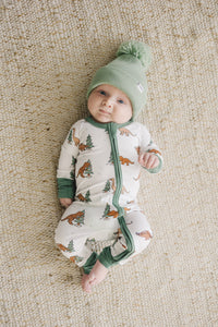 Christmas Tree-Rex Dino Bamboo Zippy Romper