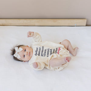 Reindeer Names Sweatshirt Romper