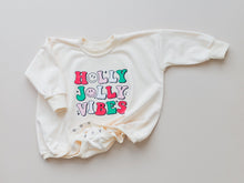 Load image into Gallery viewer, Holly Jolly Vibes Christmas Sweatshirt Romper