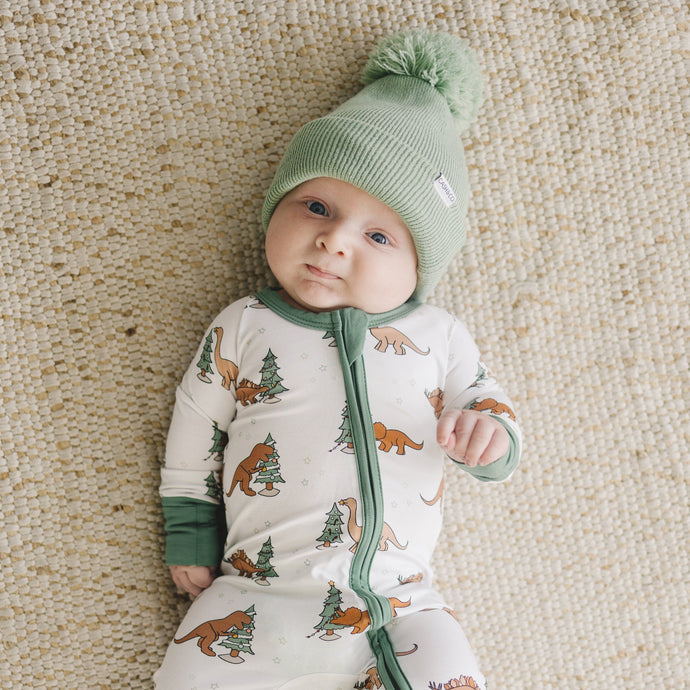 Christmas Tree-Rex Dino Bamboo Zippy Romper