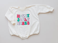 Load image into Gallery viewer, Holly Jolly Vibes Christmas Sweatshirt Romper