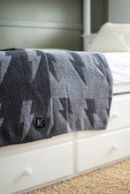 Load image into Gallery viewer, Black + Charcoal Bolt Cozy Blanket