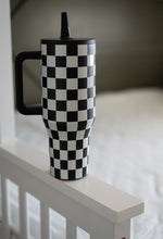 Load image into Gallery viewer, Black Checker 40 Oz Tumbler