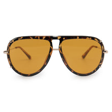 Load image into Gallery viewer, Ivy Luxe - Yellow Tangle-Free Round Aviator Sunglasses