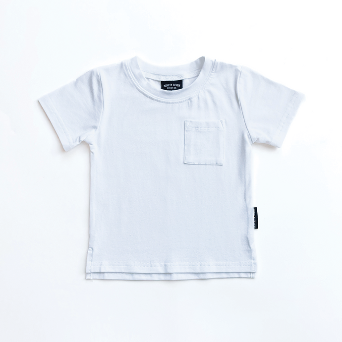 BASIC POCKET TEE - WHITE